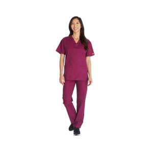 Dickies Signature V-neck Scrub Top Wine 3XL CH86706WINE3XL WIS22464