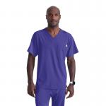 Skechers Unisex V Neck Scrub Top Grape S SK0112GRAPS WIS24481