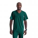 Skechers Unisex V Neck Scrub Top Hunter Green 4XL SK0112HUNT4XL WIS24512
