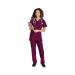 Cherokee WW530C Unisex Scrub Set Top and Trouser Wine Size L WW530CWINEL WIS25009