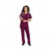 Cherokee WW530C Unisex Scrub Set Top and Trouser Wine Size XXS WW530CWINEXXS WIS25014