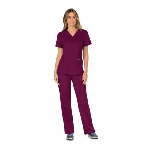 Cherokee Revolution Mock Wrap Top Wine 2XS CHWW610WINEXXS WIS25510