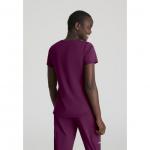 Skechers Slip-ins Serene Knit Scrub Top: Professional Comfort for Healthcare Professionals Wine M WIS28061