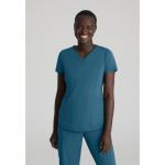 Skechers Slip-ins Serene Knit Scrub Top: Professional Comfort for Healthcare Professionals Bahama Bl WIS28070