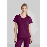 Skechers Slip-ins Flow Knit Scrub Top: Ultimate Comfort & Style for Healthcare Professionals Wine 3X WIS28103