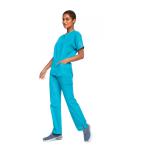 Cherokee Unisex Scrub Top Turquoise L CH4700TURQL WIS28917
