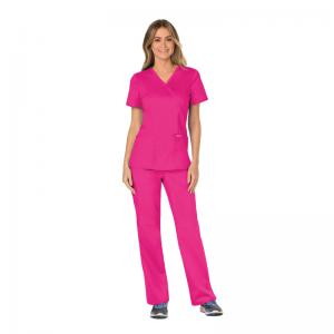 Cherokee Revolution Mock Wrap Top Electric Pink 2XL CHWW610EPIN2XL