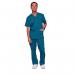 Cherokee Revolution V-Neck Scrub Top Carib Blue XL CHWW670CARIXL WIS29136