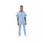 Work in Style PHILZ Male Healthcare Tunic Sky with Navy trim Size 34 inch PHILZSKYYNAVY34 WIS31681