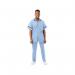 Work in Style PHILZ Male Healthcare Tunic Sky with Navy trim Size 42 inch PHILZSKYYNAVY42 WIS31693