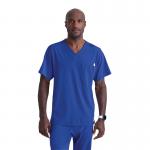 Skechers Unisex V Neck Scrub Top Galaxy Blue M SK0112GABLM WIS36413