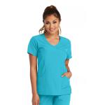 Skechers Reliance Womens V-neck Scrub Top Turquoise M SK102TURQM WIS36632