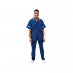 Work in Style PHILZ Male Healthcare Tunic Bugatti Blue with White Trim Size 42 inch PHILZBUGAWHIT42 WIS47491