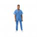 Work in Style PHILZ Male Healthcare Tunic Hospital Blue with White Trim Size 52 inch PHILZHOSPWHIT52 WIS47509