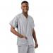 Unisex Lightweight Scrub Top Pale Grey L 334LWGREYL WIS56989