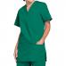 Cherokee Prof Unisex V-Neck Scrub Top Hunt Grn L C CH4876HUNTL WIS65079