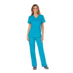 Cherokee Revolution Mock Wrap Top Turquoise XL CHWW61 CHWW610TURQXL WIS72940