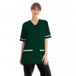534LW V Neck Lightweight Scrub Top with Trim Bottle Green 2XL 534LWBOTTWHIT2XL WIS77613