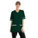 534LW V Neck Lightweight Scrub Top with Trim Bottle Green 2XL 534LWBOTTWHIT2XL WIS77613