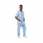 534LW V Neck Lightweight Scrub Top with Trim Sky 2XL 534LWSKYYWHIT2XL WIS77655