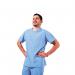 Key Scrubs KEYTU100 Eco Stretch Atlantic Scrub Top Ceil Blue Size S KEYTU100CEILS WIS82010