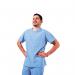 Key Scrubs KEYTU100 Eco Stretch Atlantic Scrub Top Ceil Blue Size XXS KEYTU100CEILXXS WIS82013