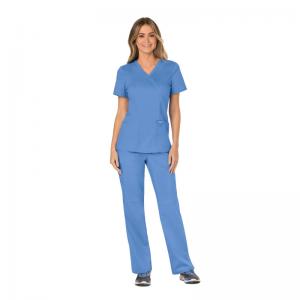 Cherokee Revolution Mock Wrap Top Ceil Blue L CHWW610CEILL WIS94280