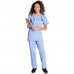 Cherokee Originals Unisex Medical Scrub Set - Comfortable, Practical Healthcare Uniform Ceil Blue 4X WISWW530CC4XL