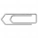 The photo shows a bundle of unbranded paperclips, each measuring 45mm, in a pack of 100. The paperclips have a classic silver color and a simple, tear-free design. They are neatly aligned, ready for use in any organizational or office task.