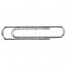 A photo of unbranded paperclips showing a pack of 100 giant wavy paperclips, each measuring 73mm in length. The paperclips are silver in color and have a sleek, modern design. The pack is neatly organized and ready for use.