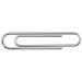 The picture shows a pack of 100 giant-sized, serrated paperclips made of unbranded silver-colored metal. Each paperclip measures 73mm in length. They are neatly stacked on top of each other and ready to be used for organizational or paper-holding purposes.
