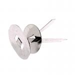 The photograph shows a pack of 200 unbranded paper binders with washers, each measuring 19mm. The clips are a silver metal color and are neatly lined up in a row, ready to be used for organizing papers. The pack is clean and crisp, with no branding or labeling visible.