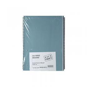 Blue Bound A4 Spiral Pad 80 leaf (Pack of 12) WX01072 WX01072