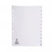 A4 White 1-12 Polypropylene Index WX01354 WX01354