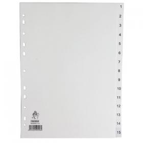 A4 White 1-15 Polypropylene Index WX01355 WX01355