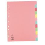 A4 Manilla Divider 12-Part Pink with Assorted Tabs WX01515 WX01515