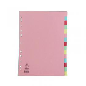 A4 Manilla Divider 15-Part Pink with Assorted Tabs WX01516 WX01516