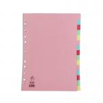 A4 Manilla Divider 110gsm 15-Part Pink with Assorted Tabs WX01516 WX01516