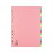 A4 Manilla Divider 20-Part Pink with Assorted Tabs WX01517 WX01517