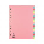 A4 Manilla Divider 110gsm 20-Part Pink with Assorted Tabs WX01517 WX01517