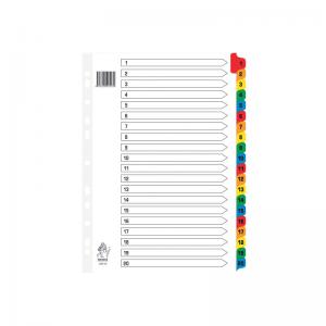 Assorted A4 1-20 Mylar Index WX01521 WX01521