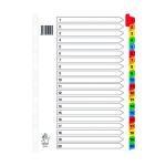 Multicoloured A4 1-20 Mylar Index WX01521 WX01521