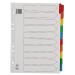 A4 Mylar Divider 10-Part White With Multi-Colour Tabs WX01526