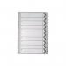 A4 White 1-10 Mylar Index Mylar Reinforced TabsHoles WX10528 WX01528