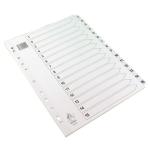A4 White 1-15 Mylar Index (Mylar reinforced tabs and holes for durability) WX01530 WX01530
