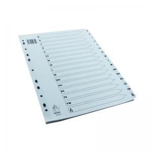 A4 White A-Z Mylar Index Multi-punched Mylar Reinforced TabsHoles
