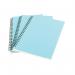 The image shows a pack of 12 Unbranded Wirebound A5 Spiral Pads, each with 80 blue, lined leaves. The pads have a sleek and professional look, with spiraled bindings and a sturdy cover.