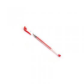 Red Gel Pens Transparent Barrel Medium Tip (Pack of 10) WX21718 WX21718