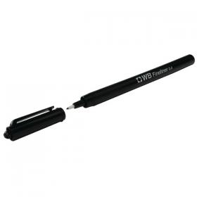 Fineliner 0.4mm Black Pens (Pack of 10) WX25007 WX25007