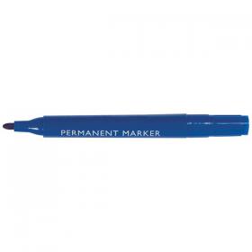 Blue Permanent Marker Bullet Tip (Pack of 10) WX26046 WX26046